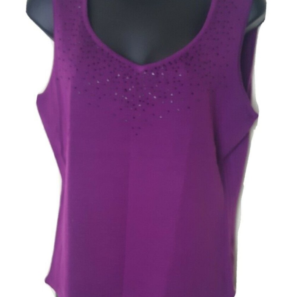 Vintage Jones Wear Women's Purple Sleeveless Shirt